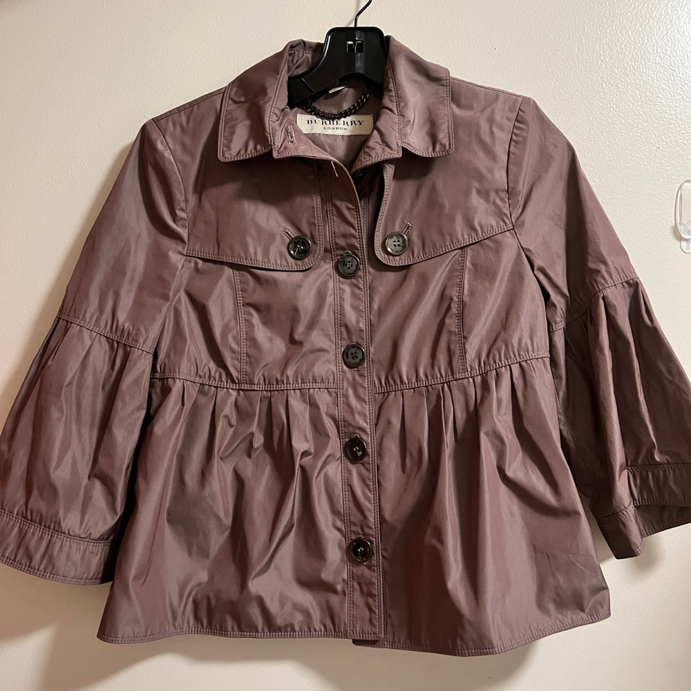 Auth. Burberry Purple Short Jacket Size 4